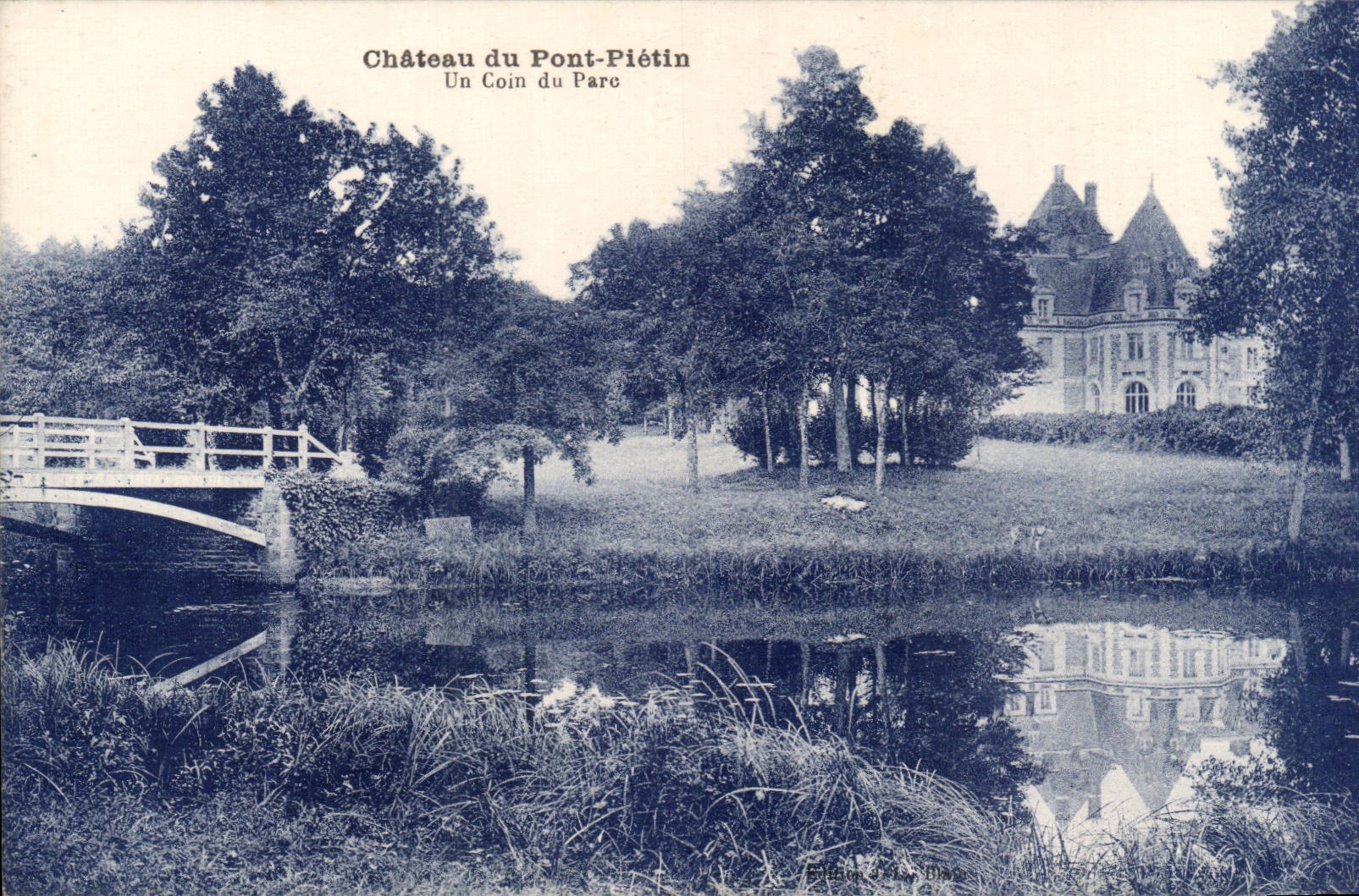 castle of the Bridge Root rot - a Corner of the Park - CPA