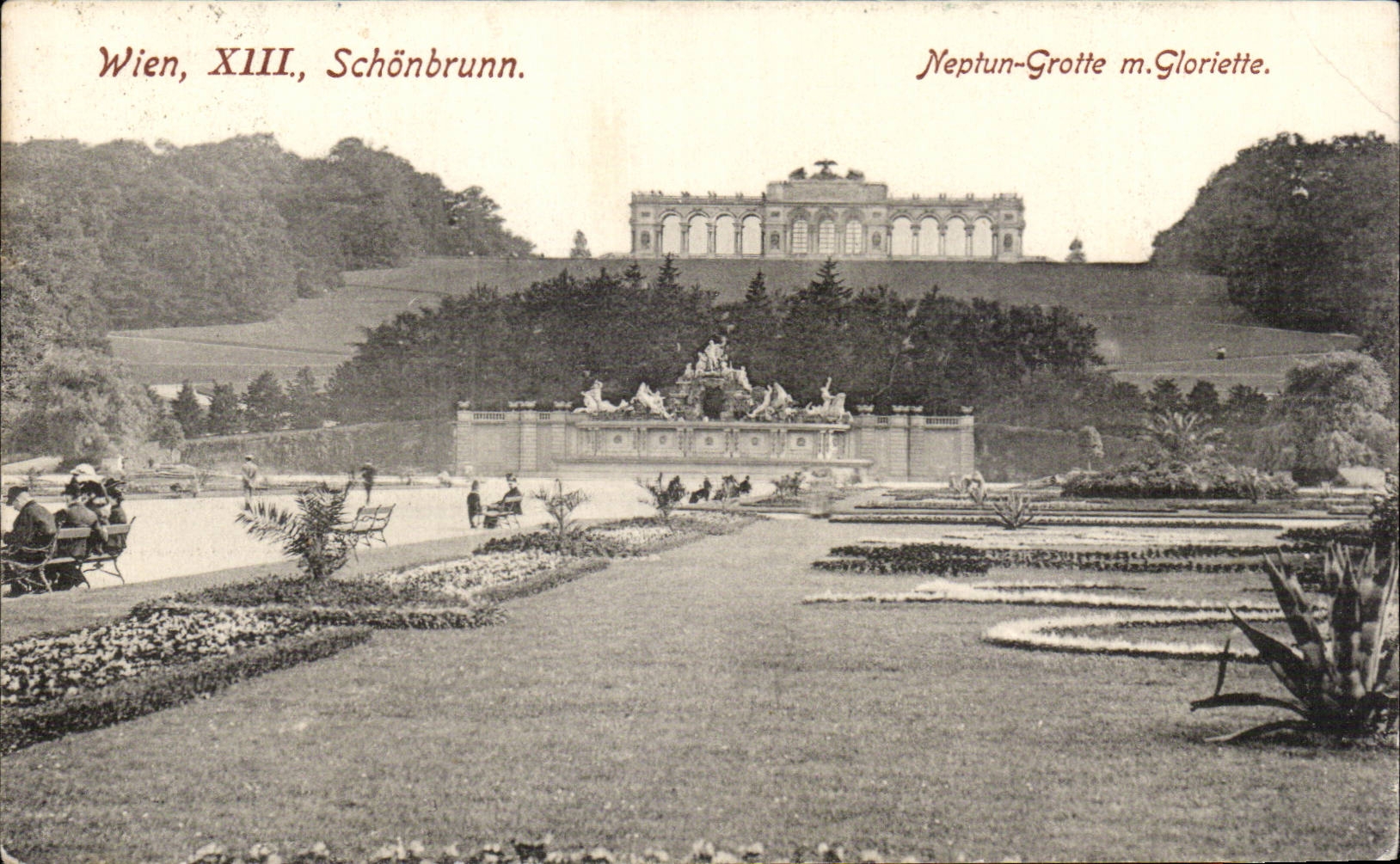 Autriche - Austria - Wien - Neptun Grotte m Gloriette - CPA