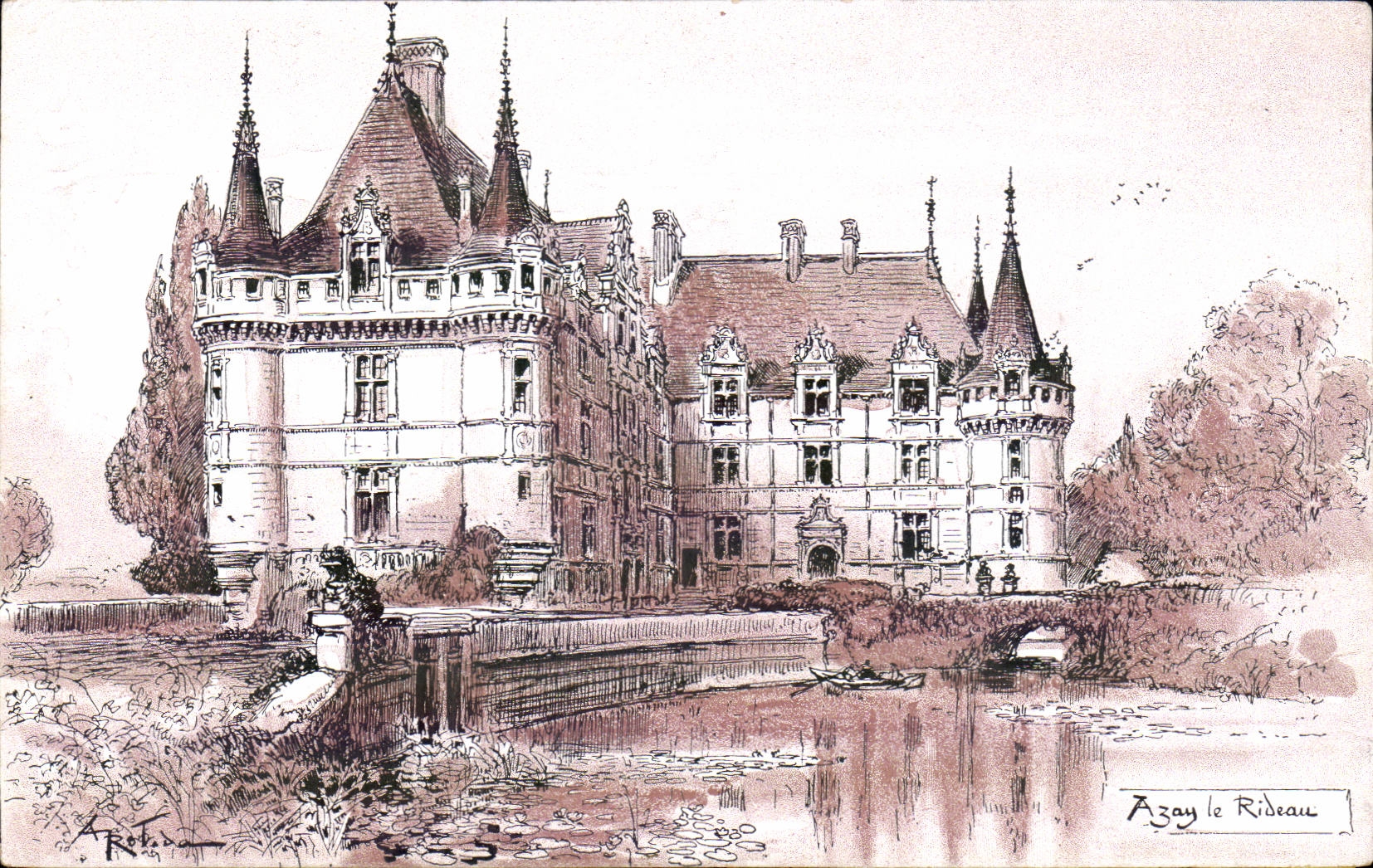 Azay le Rideau - Le Chateau - CPA 