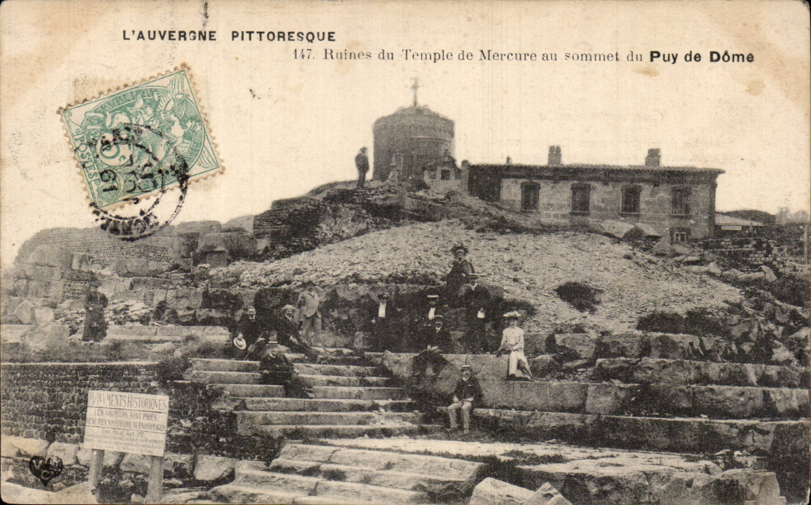 Auvergne - Ruins of the Mercury Temple at the top of Puy de Dome - CPA