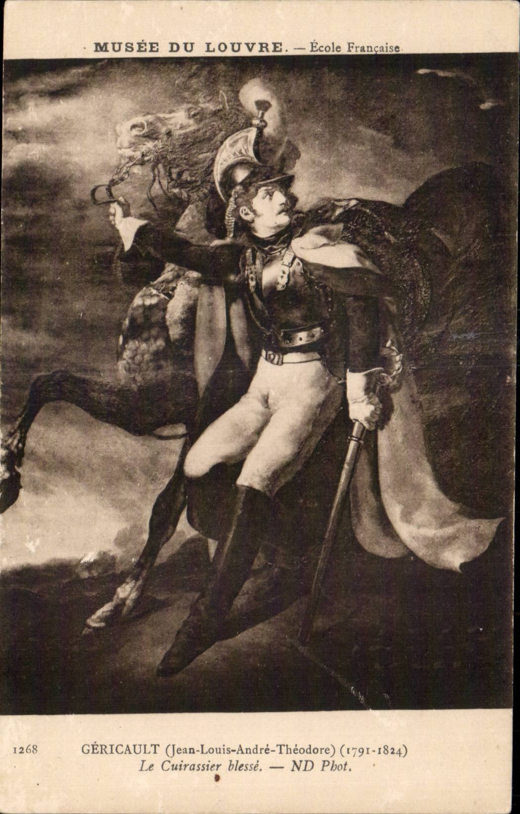 Arts - Painting - Tables - Museum of Louvre - Gericault - the Cuirassier wounds - CPA