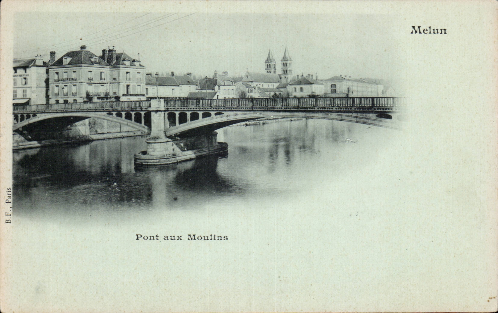 Puente de CPA Melun con Moulins