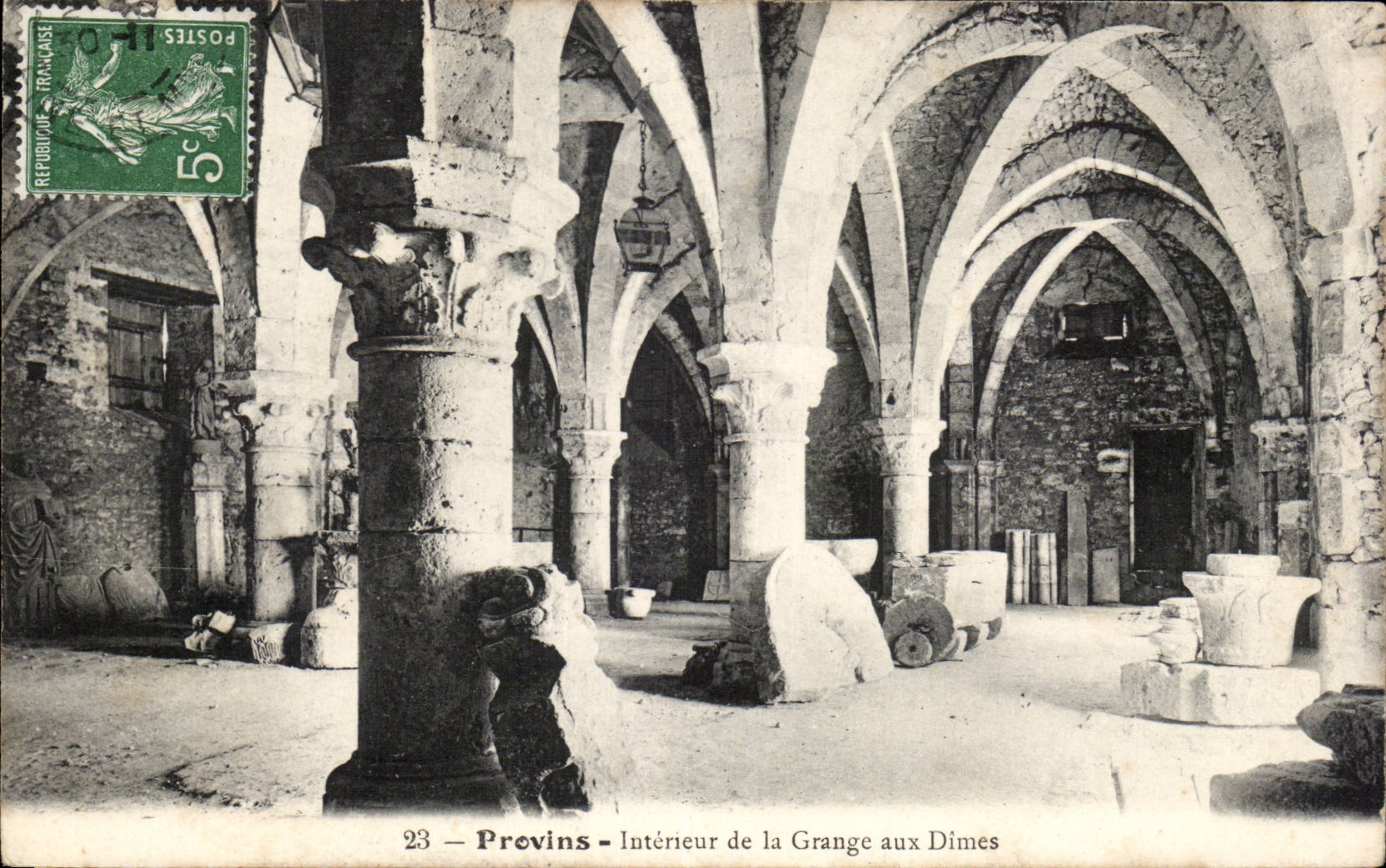 Interior CPA layered branches of the barn to the dimes