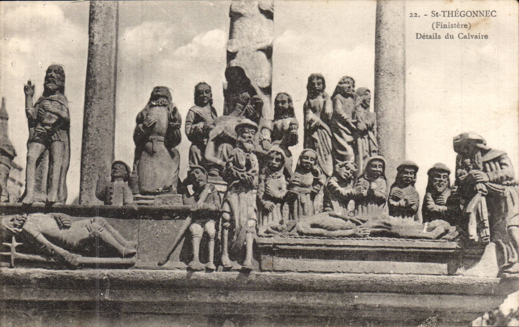 Saint Thegonnec - Details du Calvaire - CPA