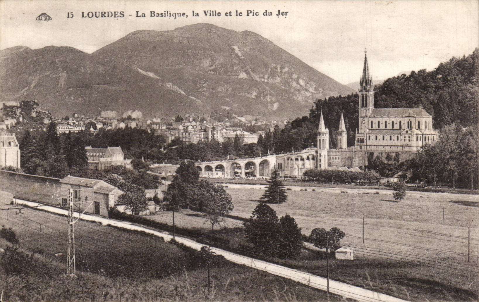 Lourdes - the Basilica - the City and the Peak of Jer - CPA