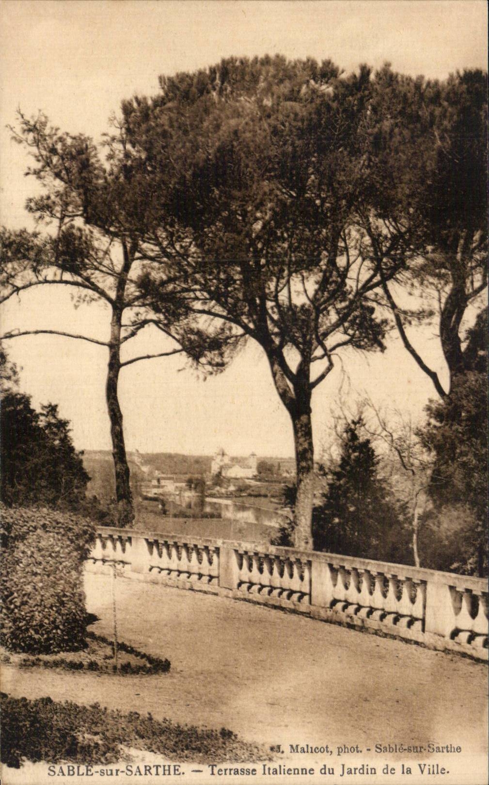 Sand on the Sarthe - Terrace Italian of the Garden of the City - CPA