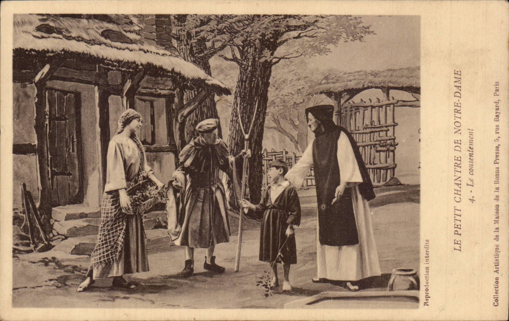 Religion - the Small Cantor of Notre Dame - School of the good abbot - CPA