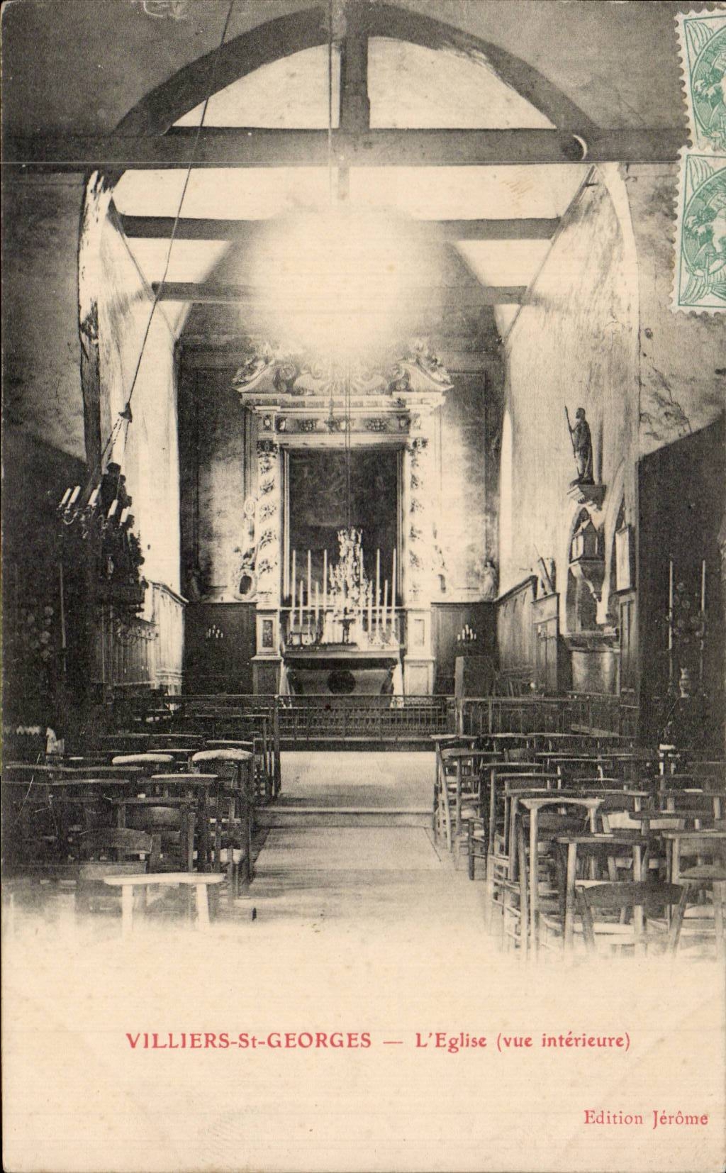 Villiers St Georges - Church - CPA