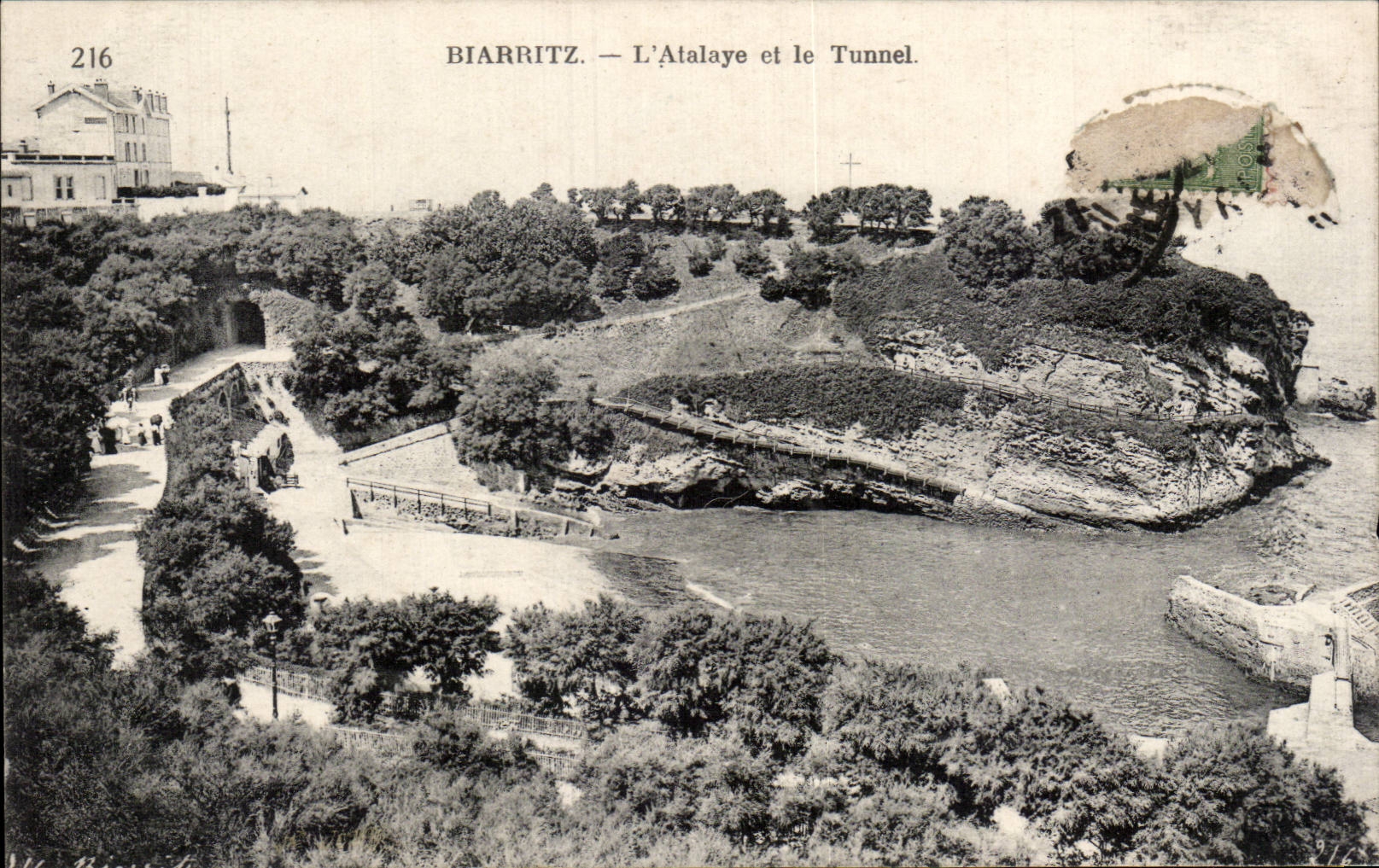 CPA Biarritz L atalaye et le tunnel