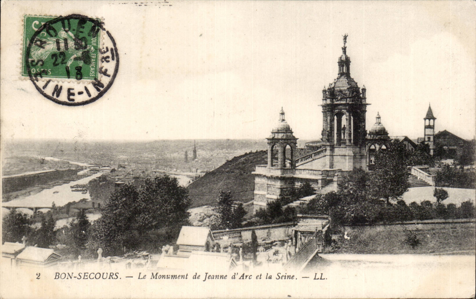 CPA Good Help the monument of Jeanne arc and the Seine