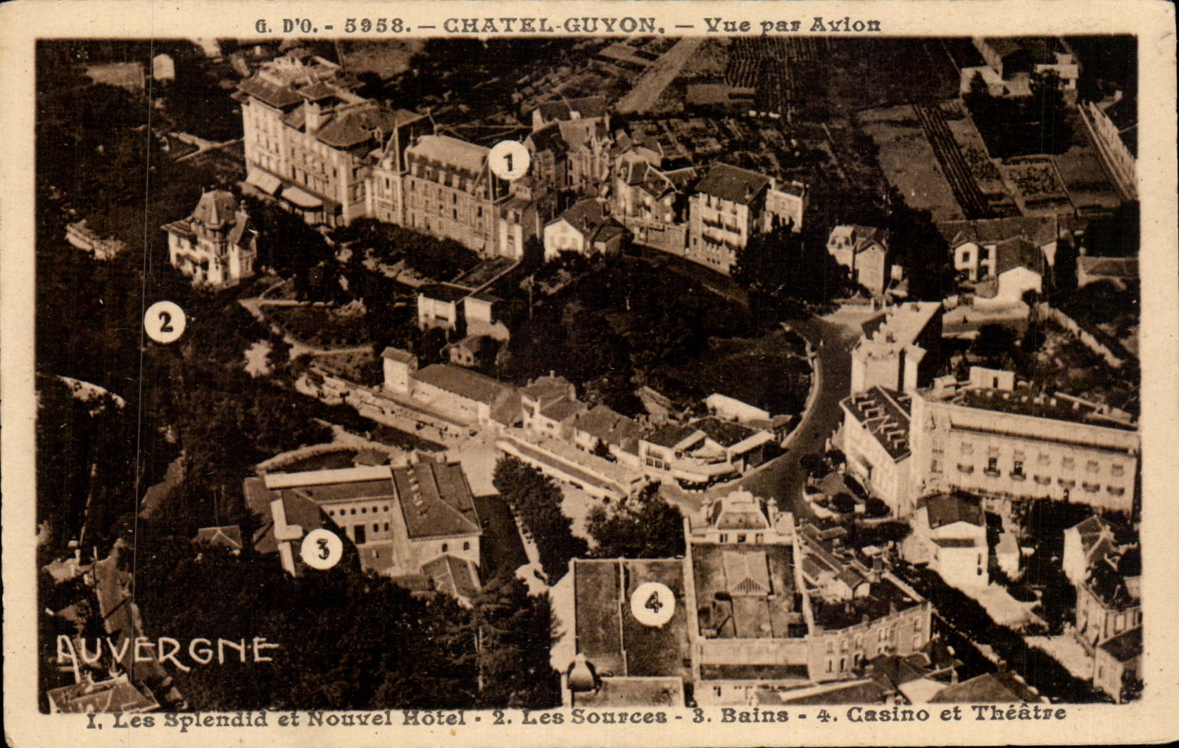 CPA Chatel Guyon visto por el hotel esplendido y nuevo plano