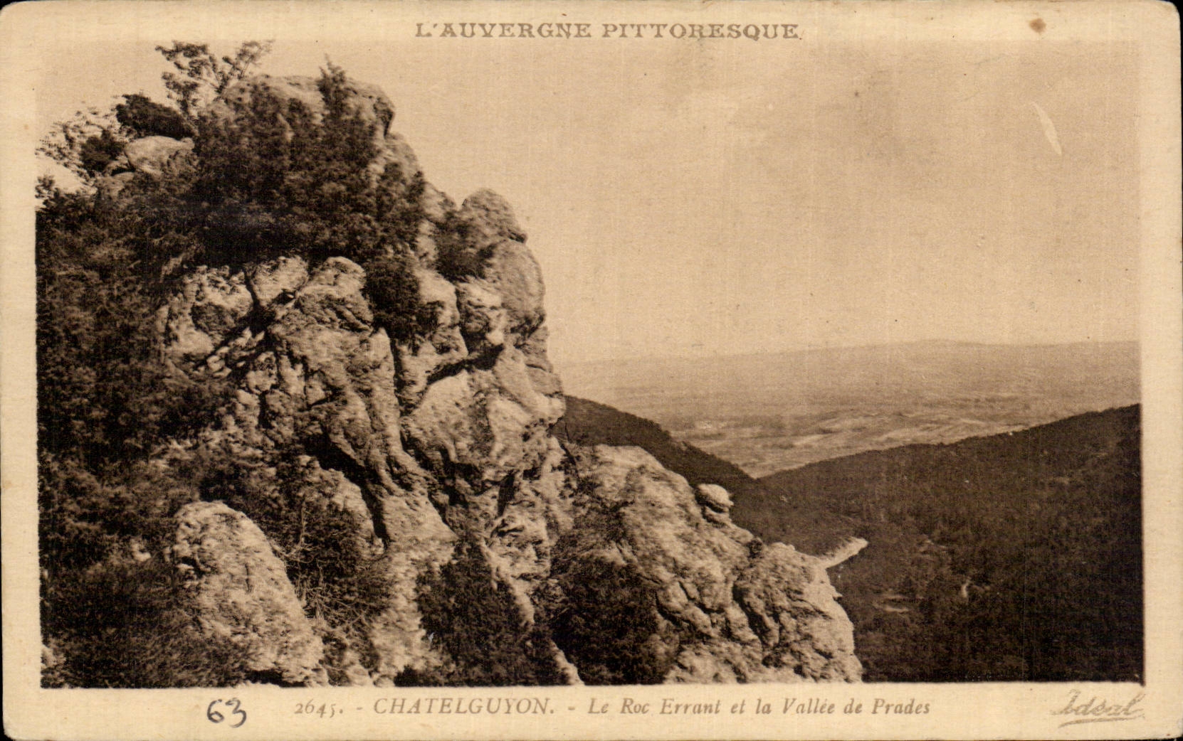 CPA Chatel Guyon la roca que vaga y el valle de Prades