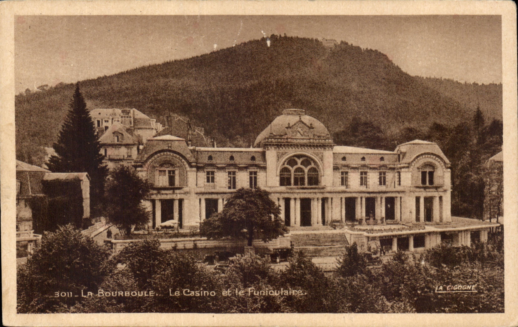 CPA Bourboule the casino and the funicular
