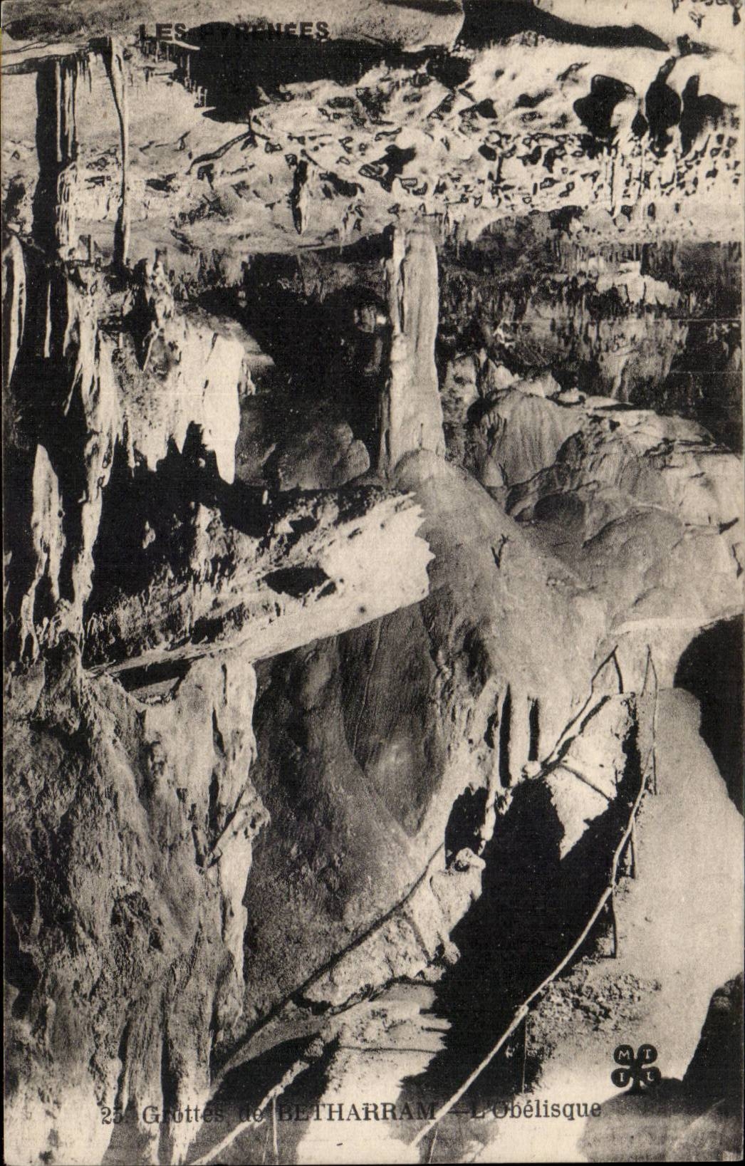 CPA Caves of Betharram obelisk