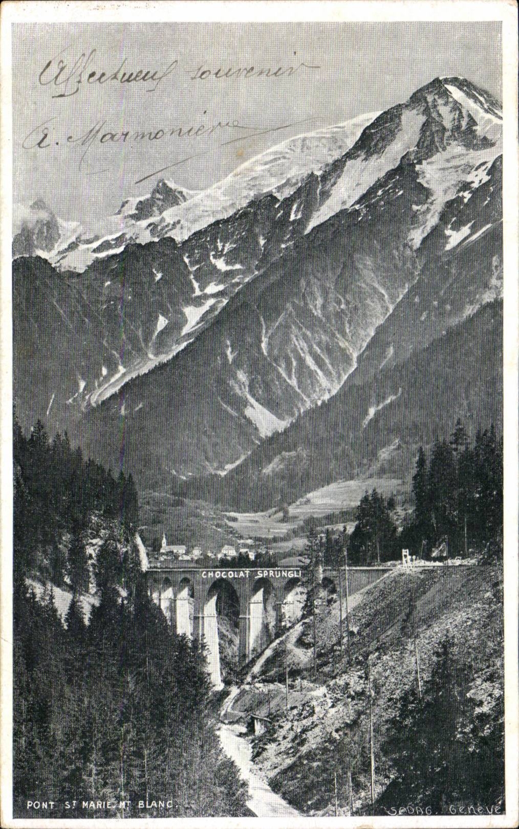 CPA Bridge St Marie Mont Blanc