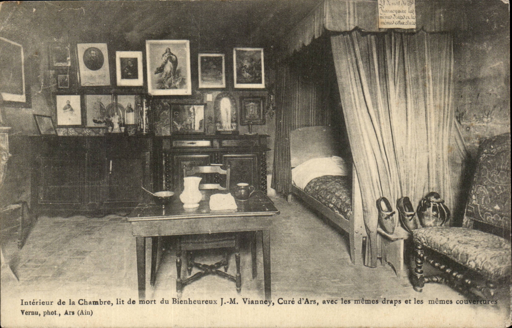 CPA Interieur del cuarto lee del ARS feliz muerto de la curacion de Vianney