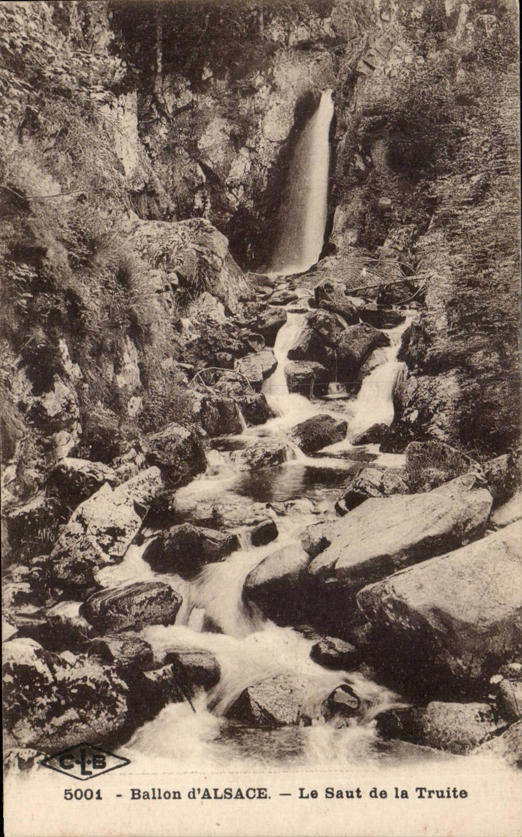 CPA Balloon Alsace the jump of trout