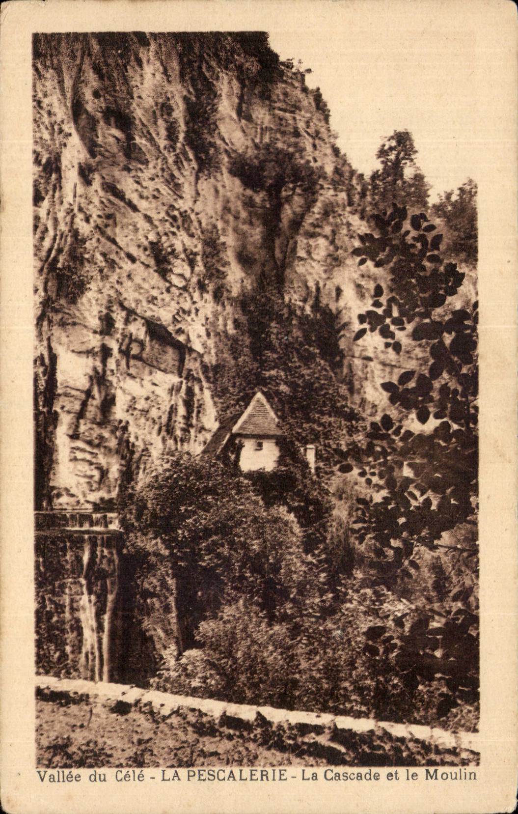 CPA Vallee du Cele La Pescalerie La cascade et le moulin