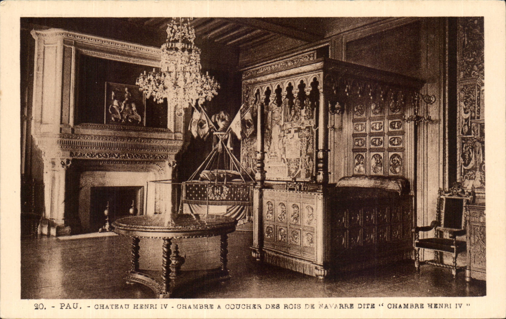 CPA Pau Chateau d Henri IV Chambre a coucher des rois de Navarre