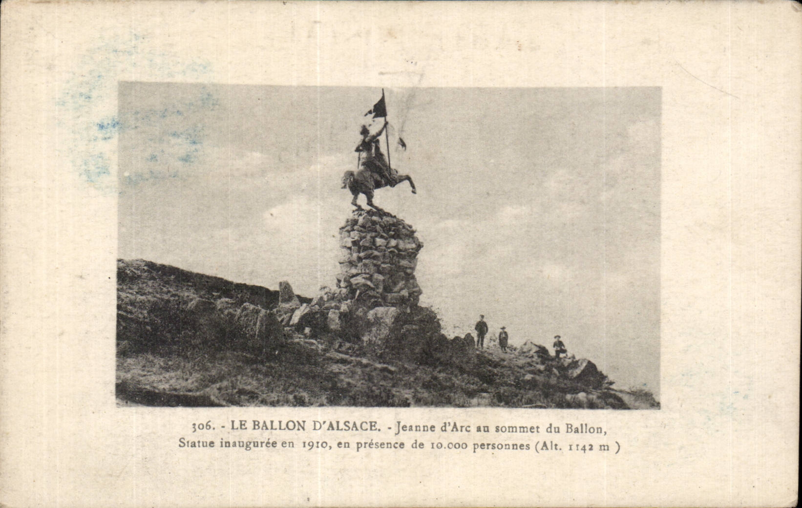 CPA Balloon Alsace Jeanne arc at the top of the balloon