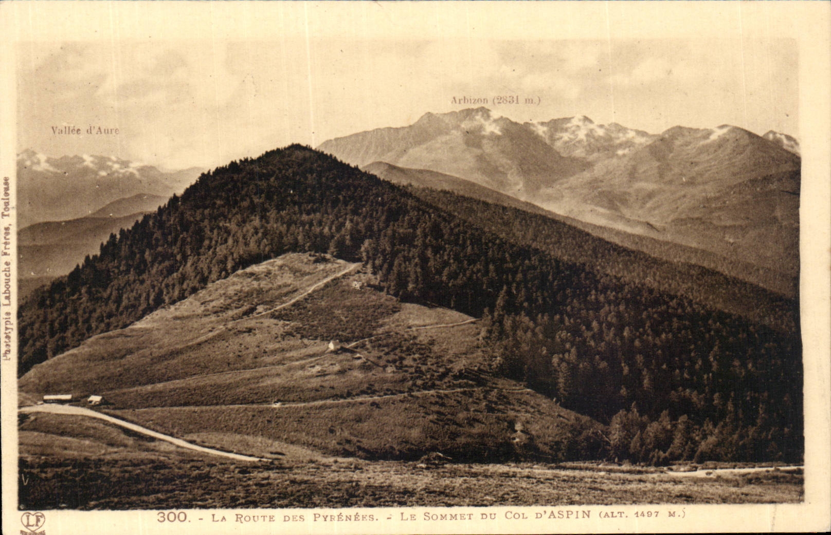 CPA Road of the Pyrenees the top of the collar Aspin