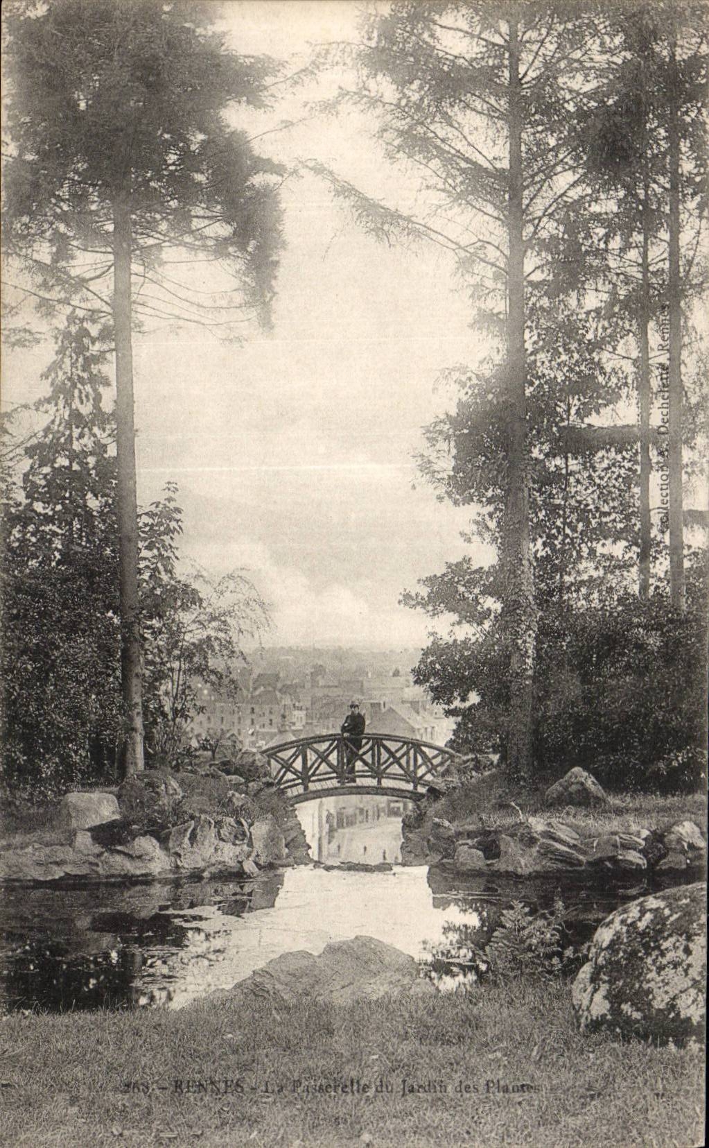 CPA Rennes La passerelle du jardin des plantes