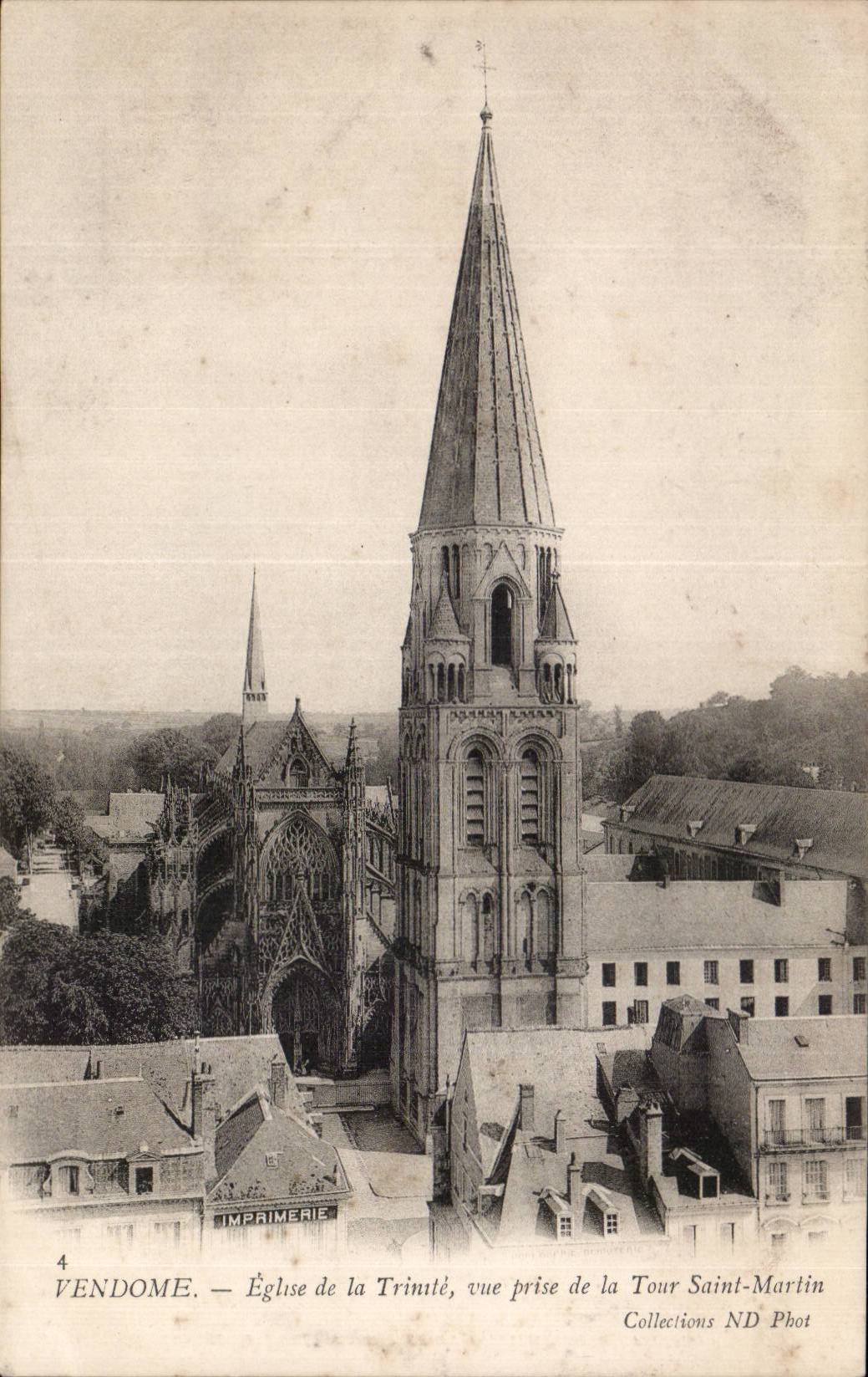 CPA Vendome Eglise de la Trinite vue prise de la Tour Saint Martin