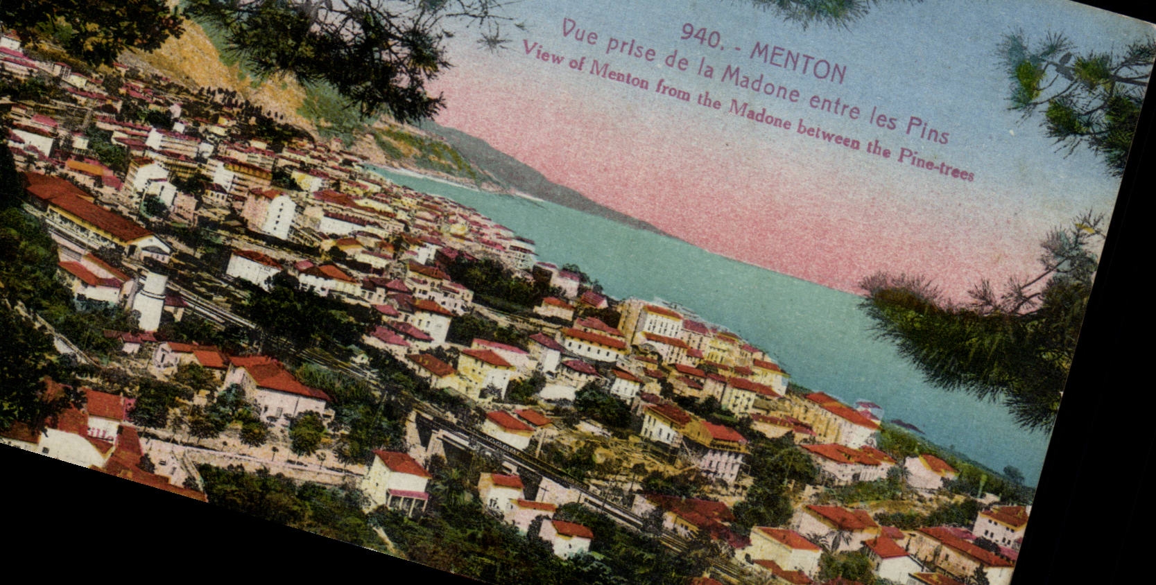 CPA Menton Seen from of the Madonna enters the pines