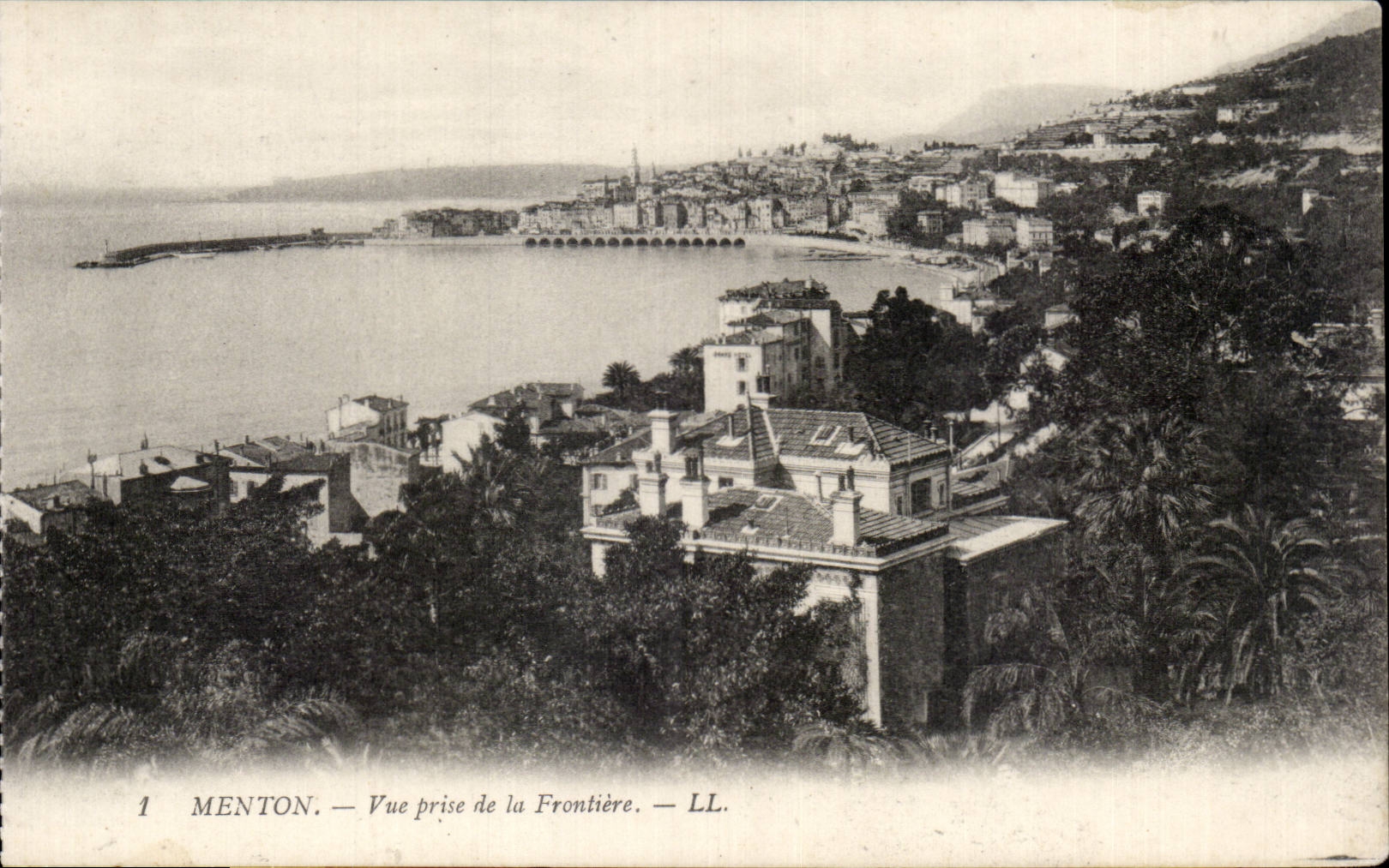 CPA Menton Seen from of the border