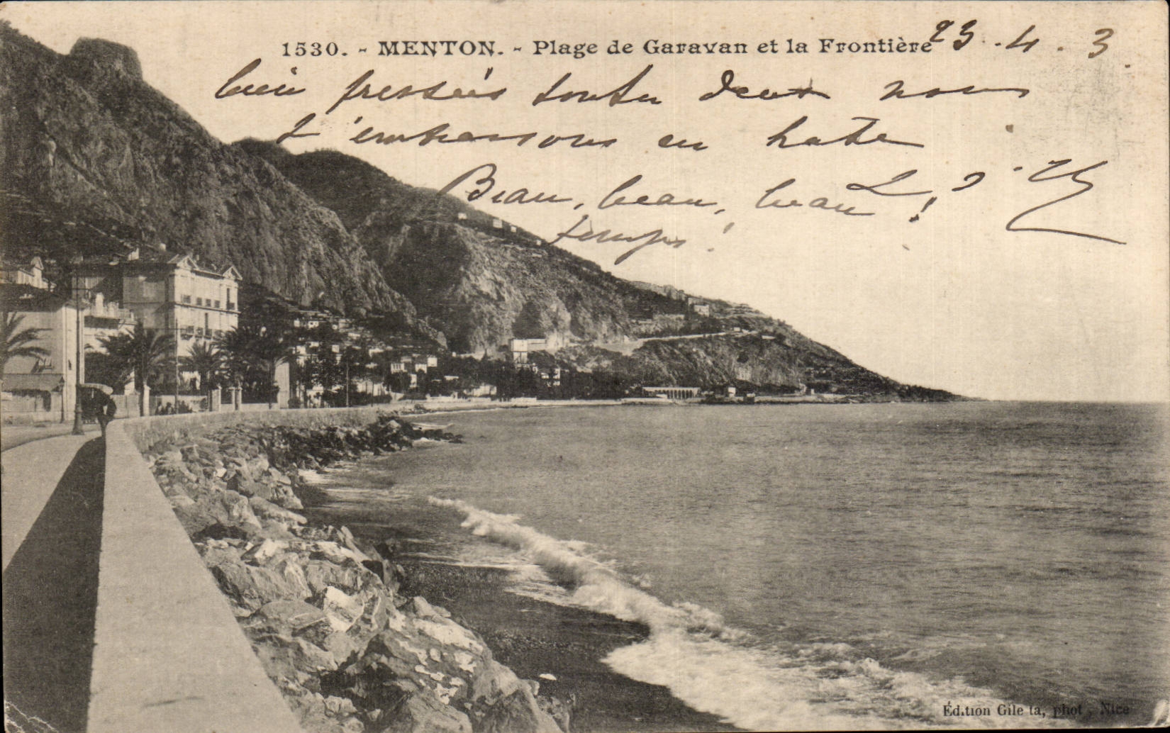 CPA Menton Beach of Garavan and the border