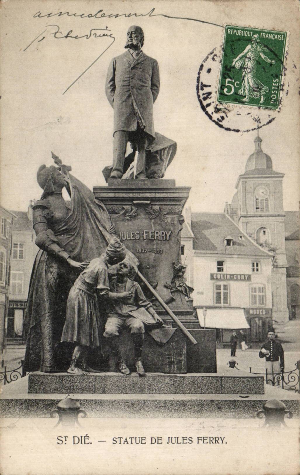 CPA St Die Statue of Jules Ferry