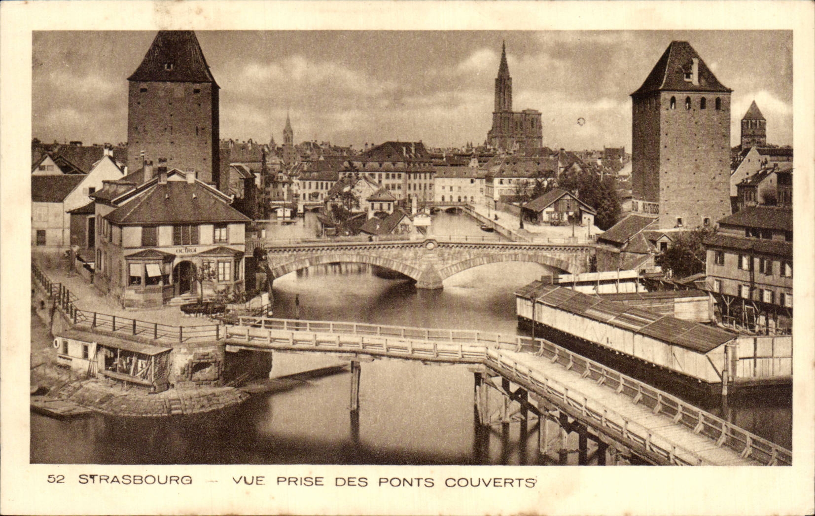 CPA Strasbourg Seen from of the covered bridges