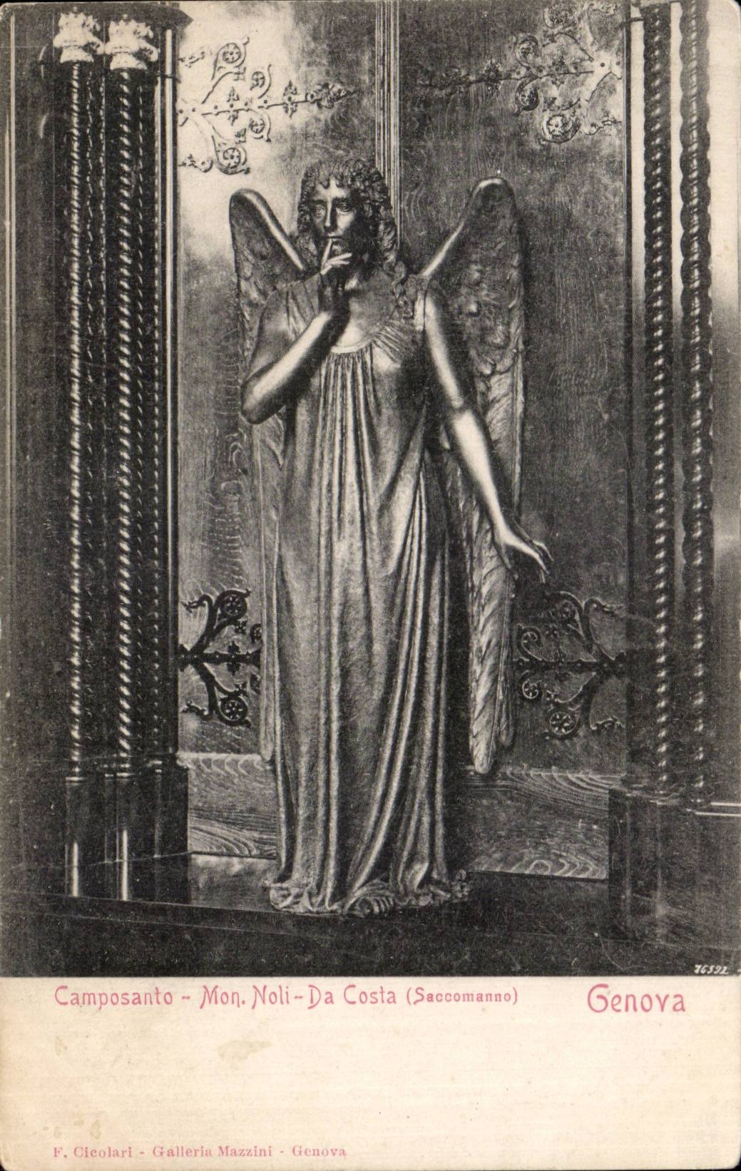 CPA Italy Italia Genova Camposanto My Noli Da Costa Saccomanno Angel Angel