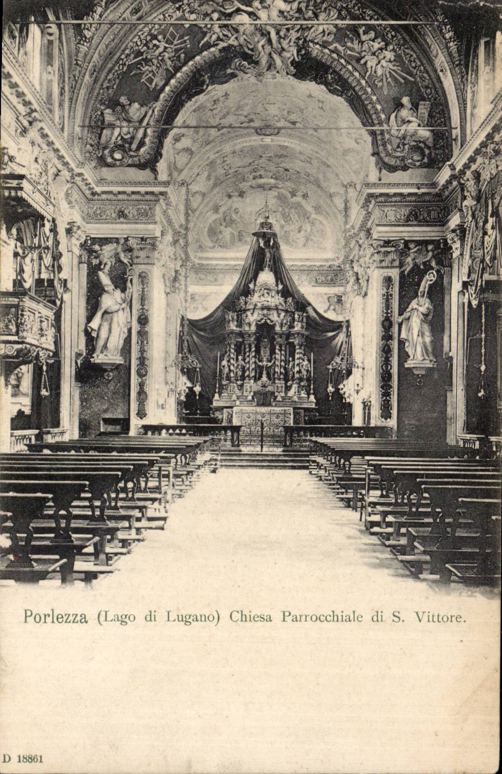 CPA Italia Italia Porlezza Chiesa Parrocchiale di S Vittore