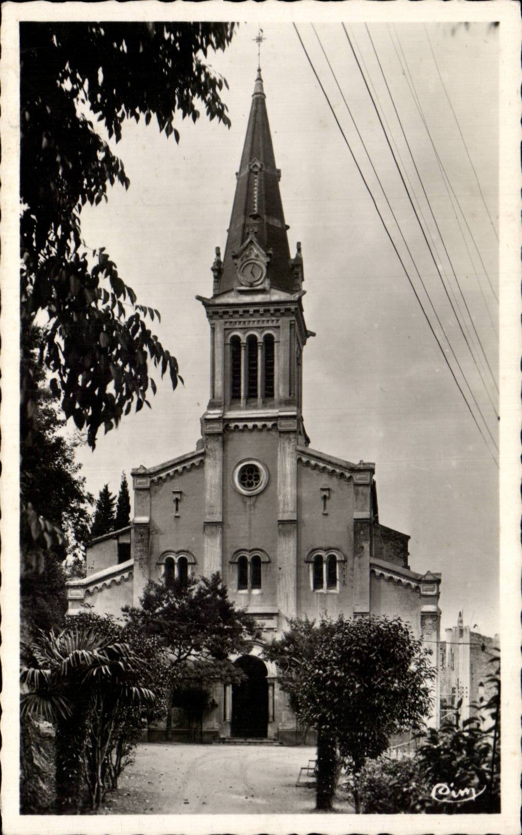 CPA Amelie les Bains church