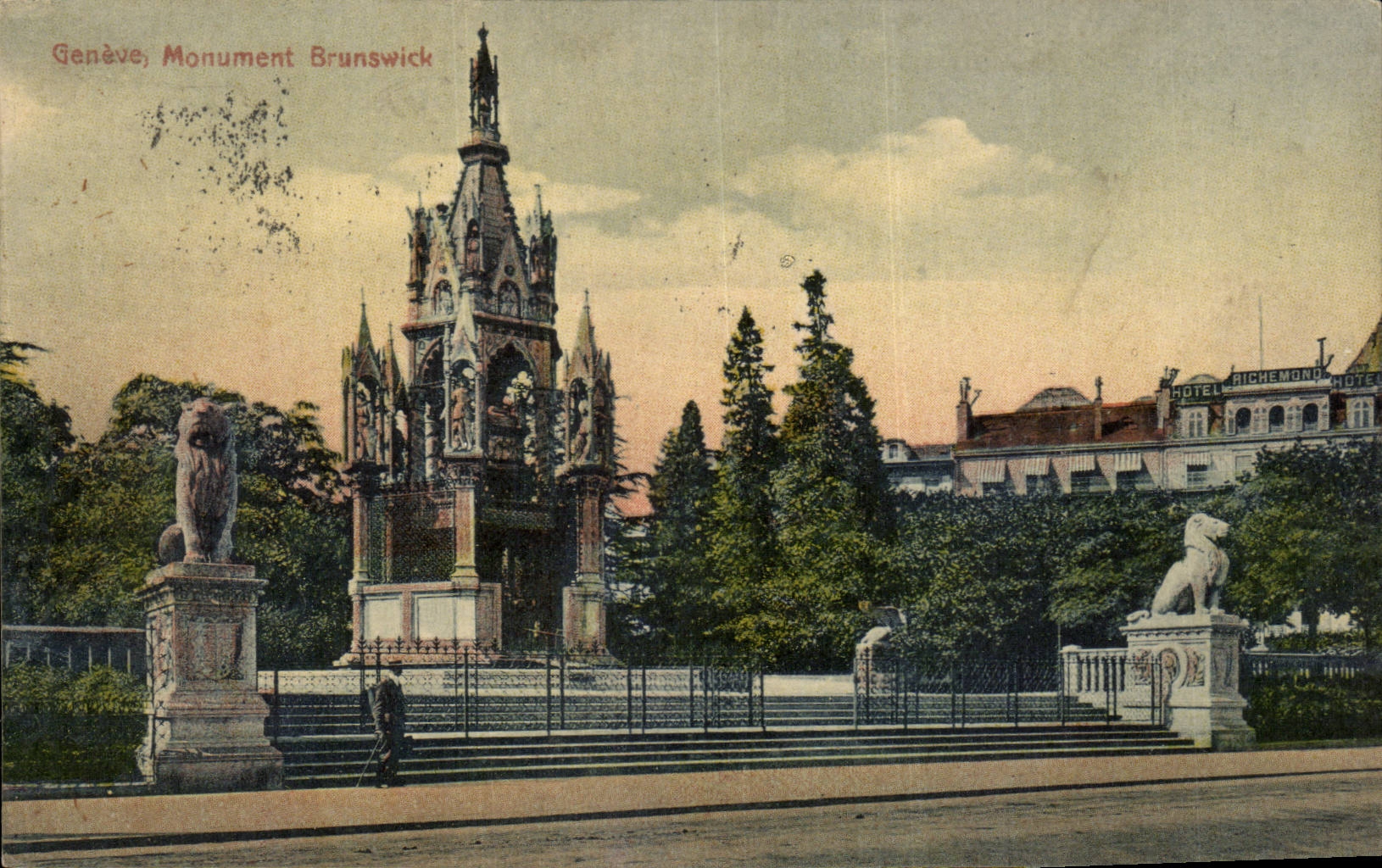 Swiss CPA Geneva Brunswich Monument