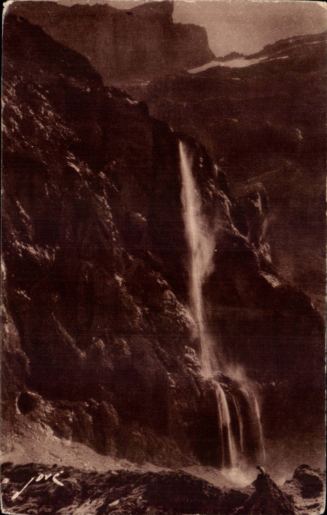 CPA Gavarnie With the circus the large cascade