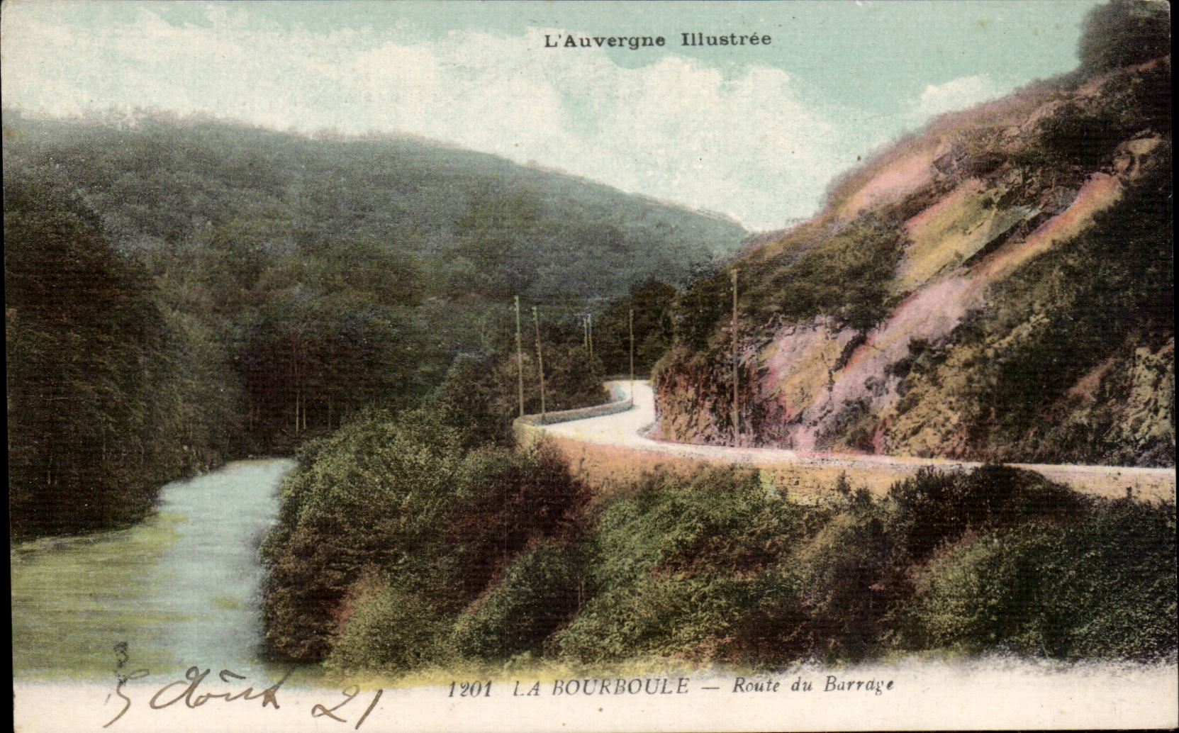 CPA Bourboule Road of the stopping