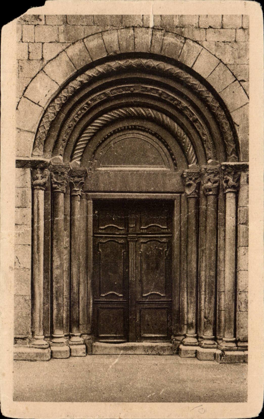 CPA Gate of church Espira of agly
