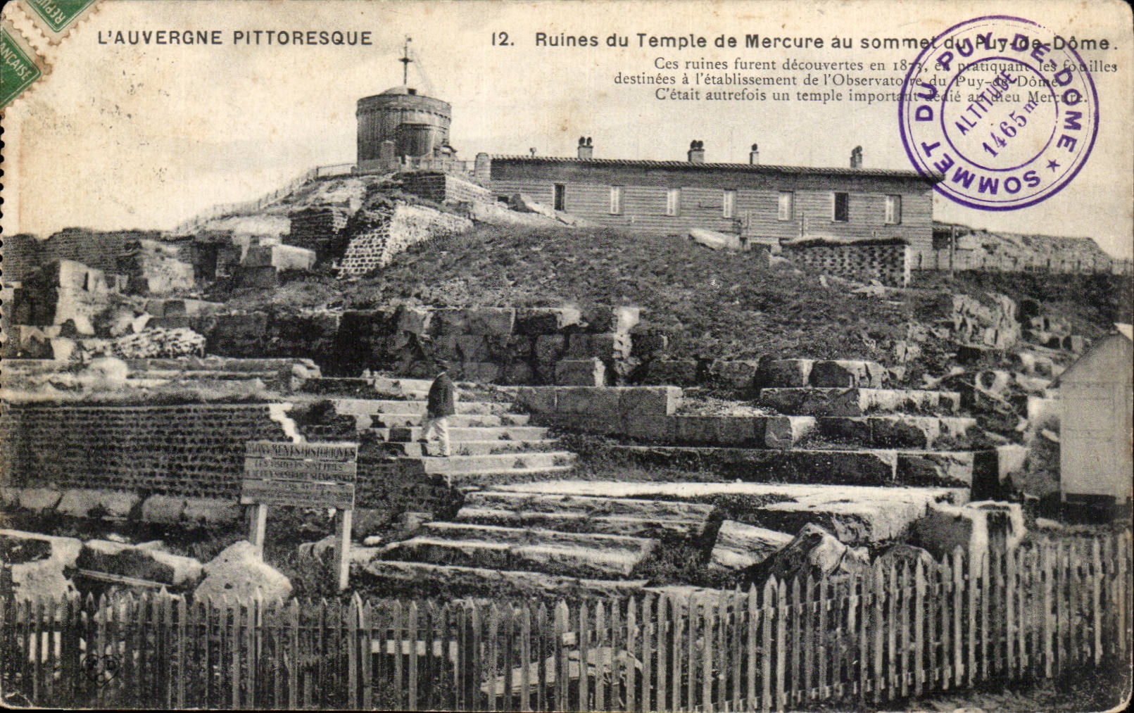 CPA Auvergne Ruins of the Mercury temple at the top of Puy de Dome