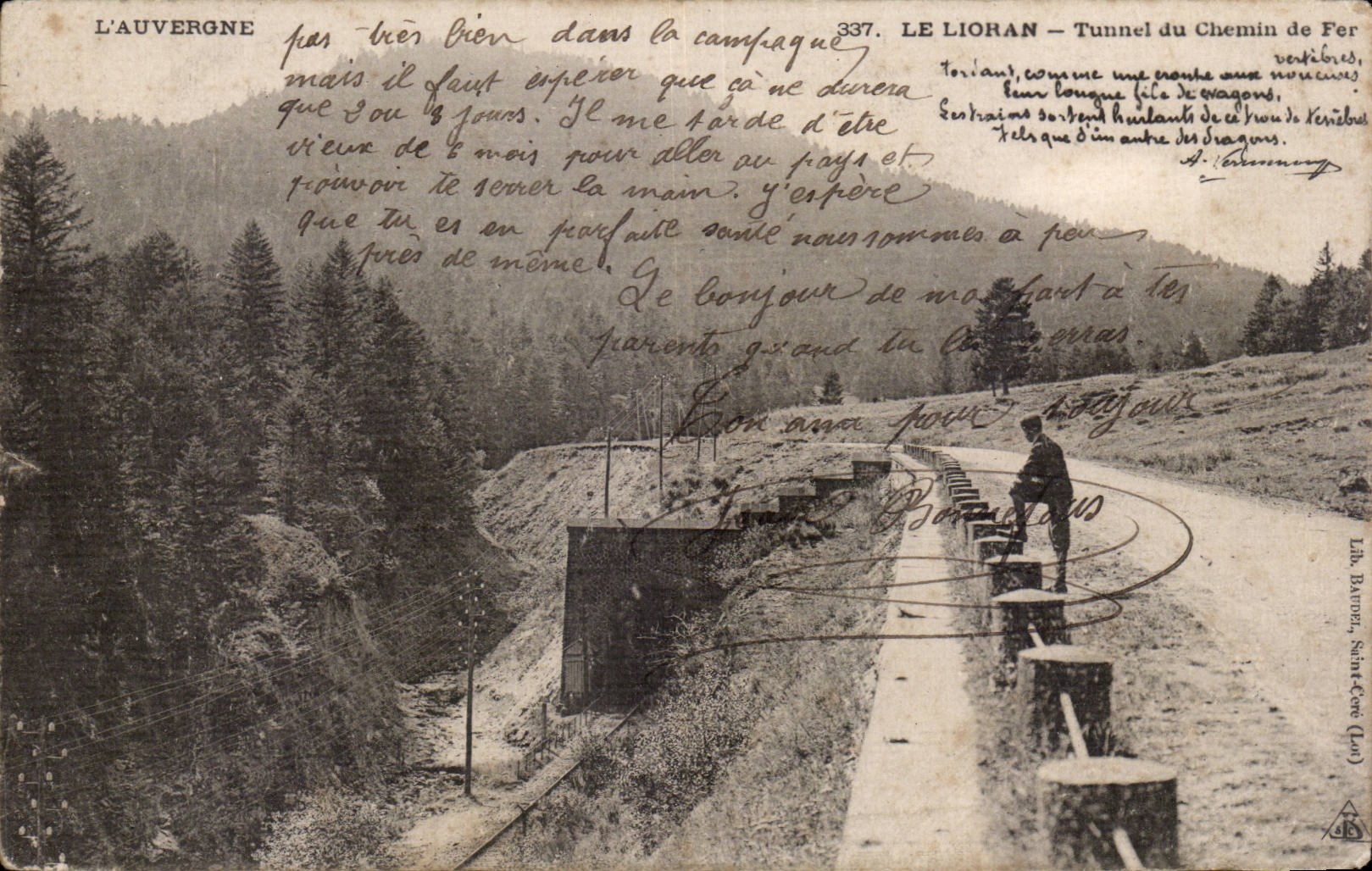 CPA Auvergne Lioran Tunnel of the railroad