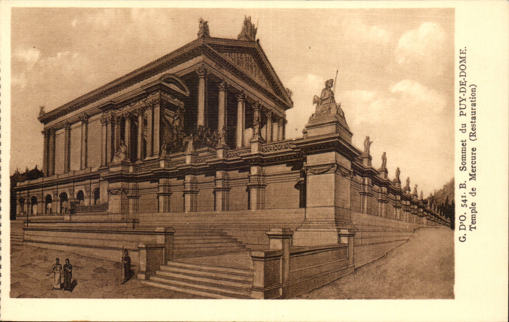 CPA Auvergne Summit of Puy de Dome Temple of Mercury
