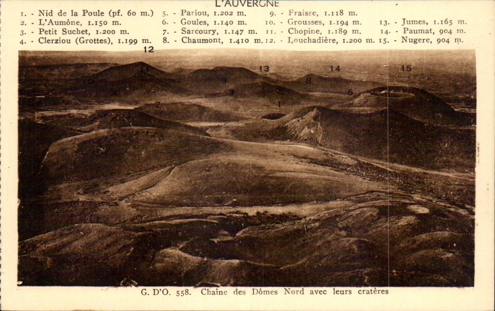 CPA Auvergne Chains Domes North with their craters