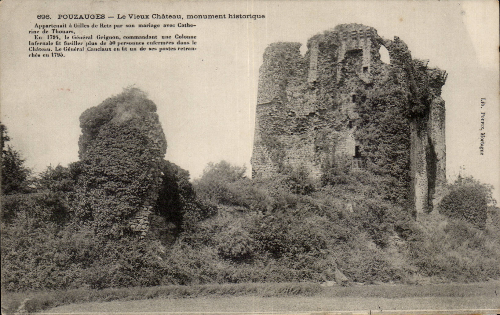 CPA Pouzaugues the old castle