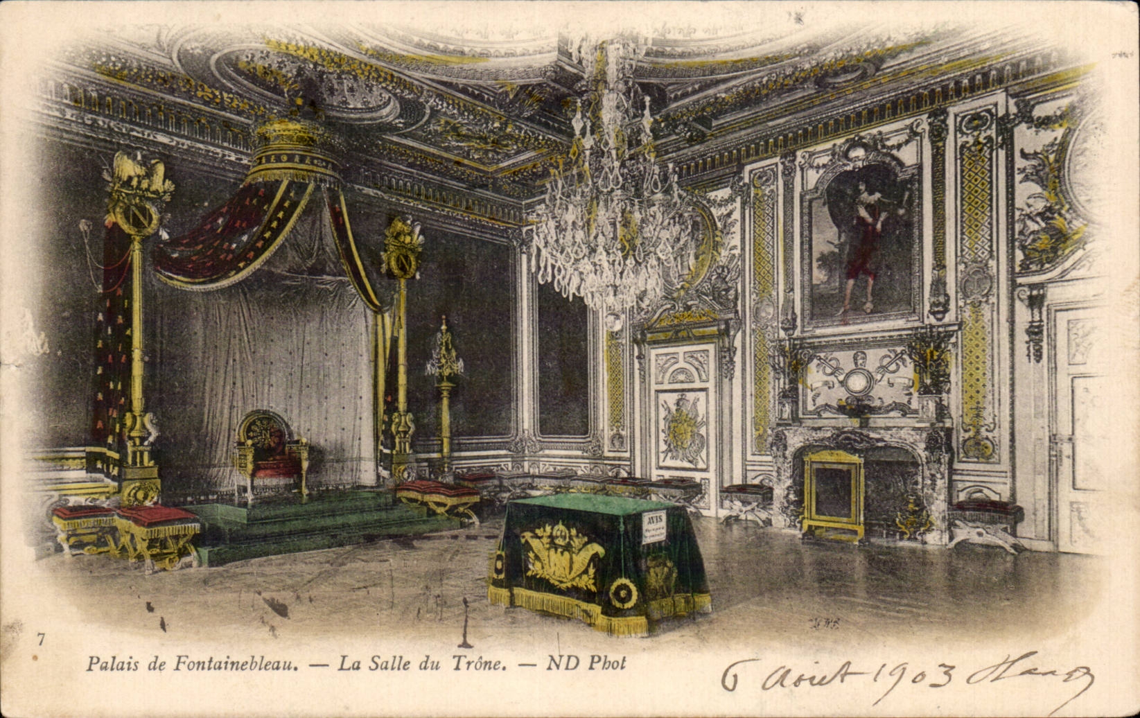 CPA Palate of Fontainebleau the throne room