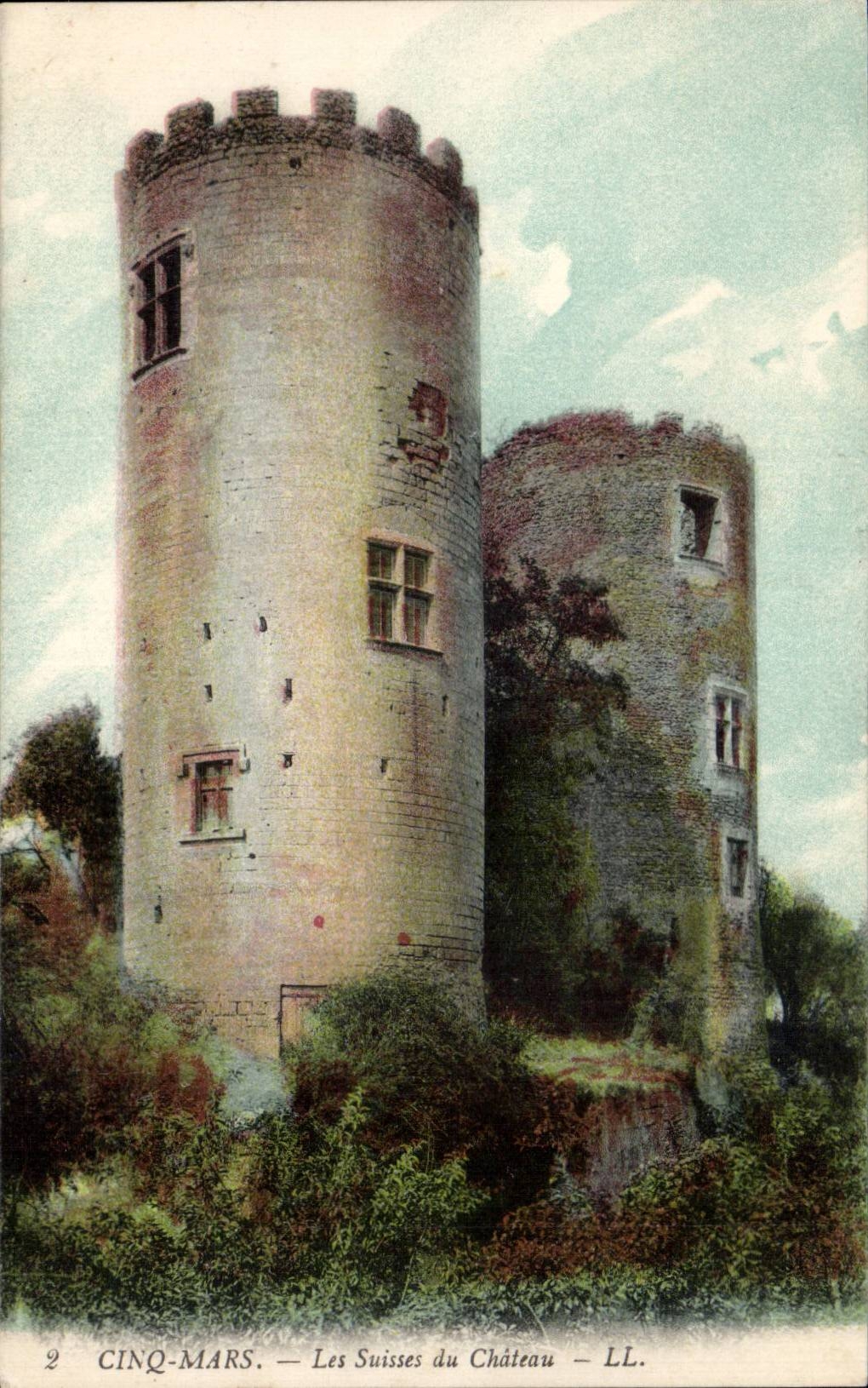 CPA Cinq Mars Les suisses du chateau