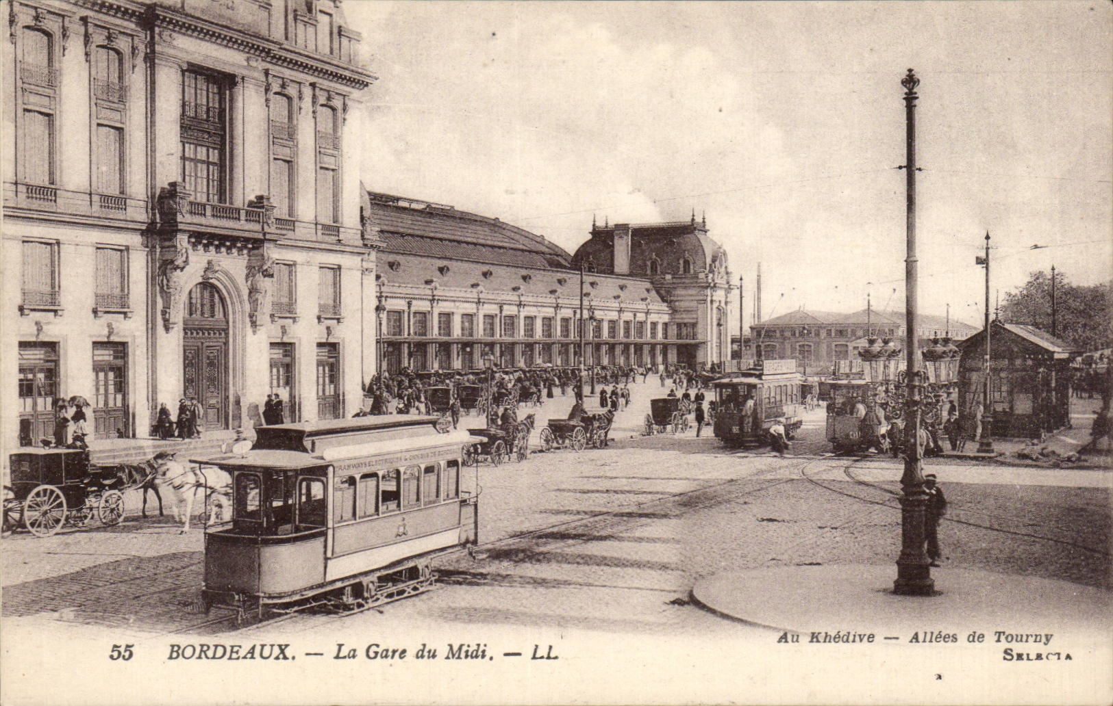 CPA Bordeaux Train station of the South Tram