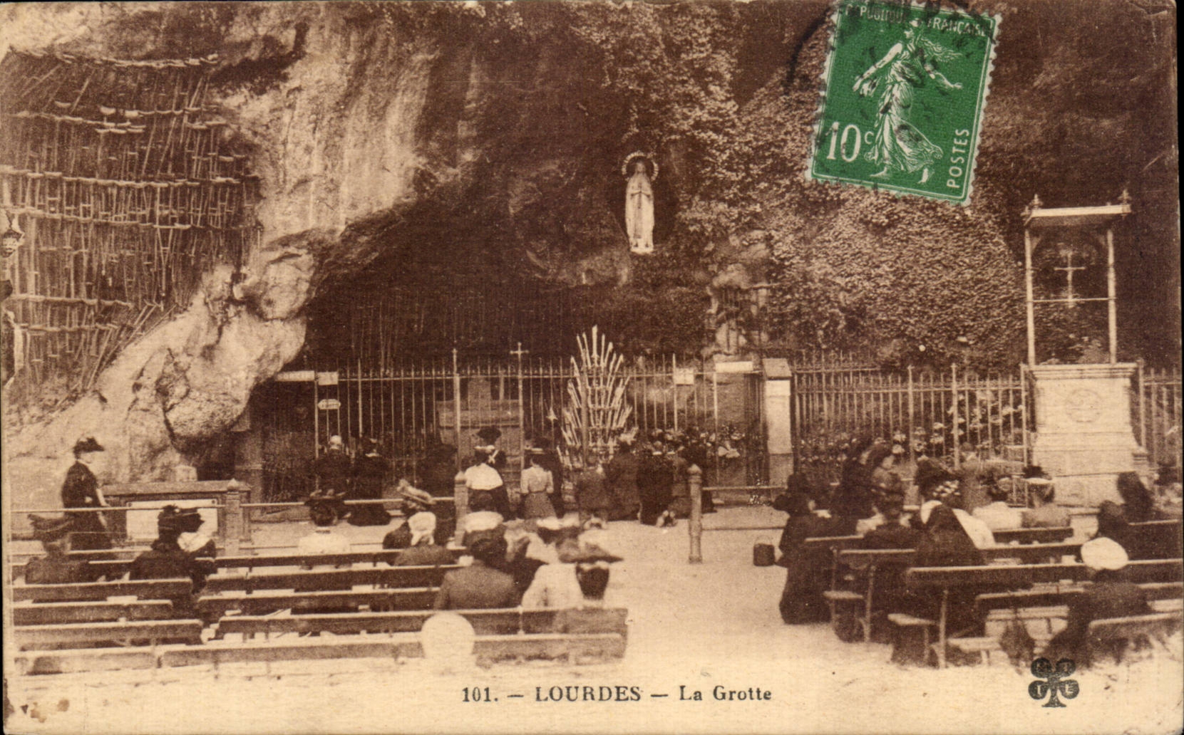 CPA Lourdes the cave