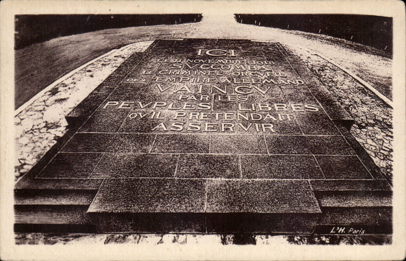 Taladro de CPA del claro de Compiegne del armisticio la losa central