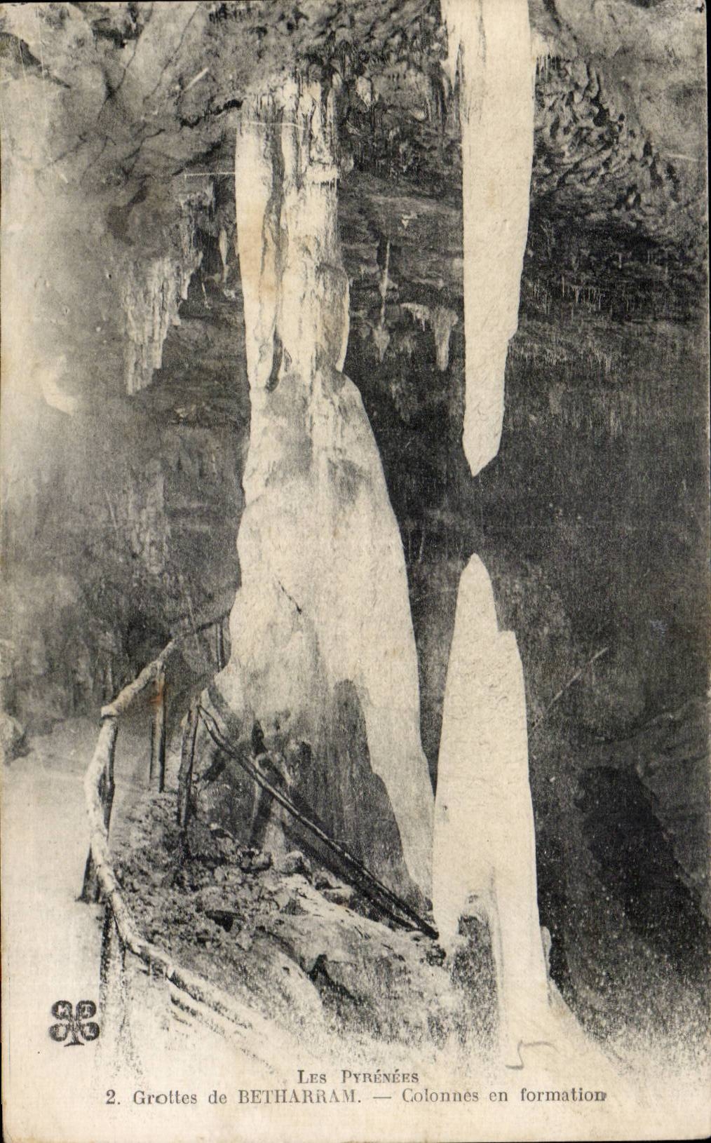 CPA Caves of Betharram Column in formation